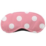 Polka Dots - White on Light Pink Sleeping Mask