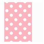 Polka Dots - White on Light Pink Large Garden Flag (Two Sides)
