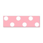 Polka Dots - White on Light Pink Sticker (Bumper)