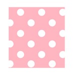 Polka Dots - White on Light Pink Greeting Card 4.5  x 6 
