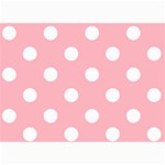 Polka Dots - White on Light Pink 5  x 7  Photo Cards
