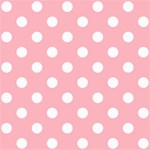 Polka Dots - White on Light Pink ScrapBook Page 8  x 8 