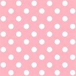 Polka Dots - White on Light Pink ScrapBook Page 12  x 12 
