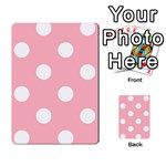Polka Dots - White on Light Pink Multi-purpose Cards (Rectangle)