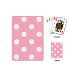 Polka Dots - White on Light Pink Playing Cards (Mini)