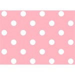 Polka Dots - White on Light Pink Birthday Cake 3D Greeting Card (7x5)