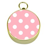 Polka Dots - White on Light Pink Gold Compass