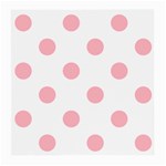 Polka Dots - Light Pink on White Medium Glasses Cloth (2 Sides)