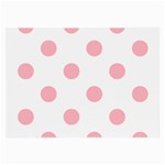 Polka Dots - Light Pink on White Large Glasses Cloth