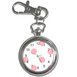Polka Dots - Light Pink on White Key Chain Watch