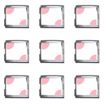 Polka Dots - Light Pink on White Mega Link Italian Charm (9 pack)