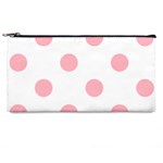Polka Dots - Light Pink on White Pencil Case
