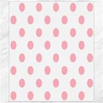Polka Dots - Light Pink on White Canvas 8  x 10 
