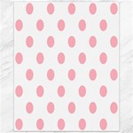 Polka Dots - Light Pink on White Canvas 11  x 14 