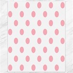 Polka Dots - Light Pink on White Canvas 16  x 20 
