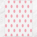 Polka Dots - Light Pink on White Canvas 18  x 24 
