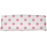 Polka Dots - Light Pink on White Body Pillow Case (Dakimakura) (One Side)