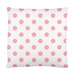 Polka Dots - Light Pink on White Standard Cushion Case (One Side)