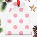 Polka Dots - Light Pink on White Ornament (Bell)