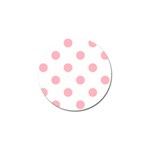 Polka Dots - Light Pink on White Golf Ball Marker (10 pack)