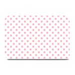 Polka Dots - Light Pink on White Plate Mat