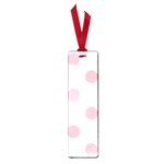 Polka Dots - Light Pink on White Small Book Mark