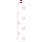 Polka Dots - Light Pink on White Large Book Mark