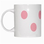 Polka Dots - Light Pink on White White Mug