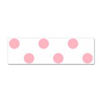 Polka Dots - Light Pink on White Sticker Bumper (100 pack)