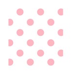 Polka Dots - Light Pink on White Greeting Card 4.5  x 6 