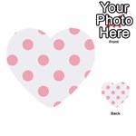 Polka Dots - Light Pink on White Multi-purpose Cards (Heart)