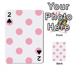 Polka Dots - Light Pink on White Playing Cards 54 Designs