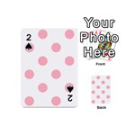 Polka Dots - Light Pink on White Playing Cards 54 (Mini)