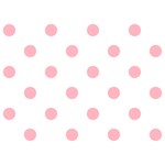 Polka Dots - Light Pink on White Birthday Cake 3D Greeting Card (7x5)