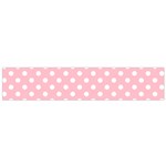 Polka Dots - White on Pink Flano Scarf (Small)