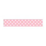 Polka Dots - White on Pink Flano Scarf (Mini)