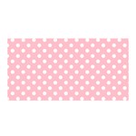Polka Dots - White on Pink Satin Wrap