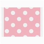 Polka Dots - White on Pink Large Glasses Cloth (2 Sides)