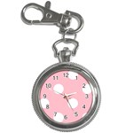 Polka Dots - White on Pink Key Chain Watch