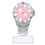 Polka Dots - White on Pink Nurses Watch