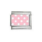 Polka Dots - White on Pink Italian Charm (9mm)