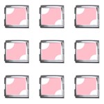 Polka Dots - White on Pink Mega Link Italian Charm (9 pack)