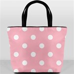 Polka Dots - White on Pink Bucket Bag