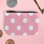 Polka Dots - White on Pink Mini Coin Purse
