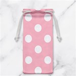 Polka Dots - White on Pink Jewelry Bag