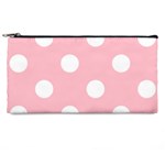 Polka Dots - White on Pink Pencil Case