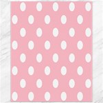 Polka Dots - White on Pink Canvas 11  x 14 