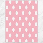 Polka Dots - White on Pink Canvas 12  x 16 