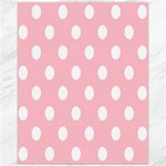 Polka Dots - White on Pink Canvas 16  x 20 