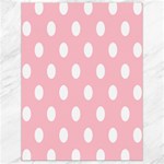 Polka Dots - White on Pink Canvas 18  x 24 